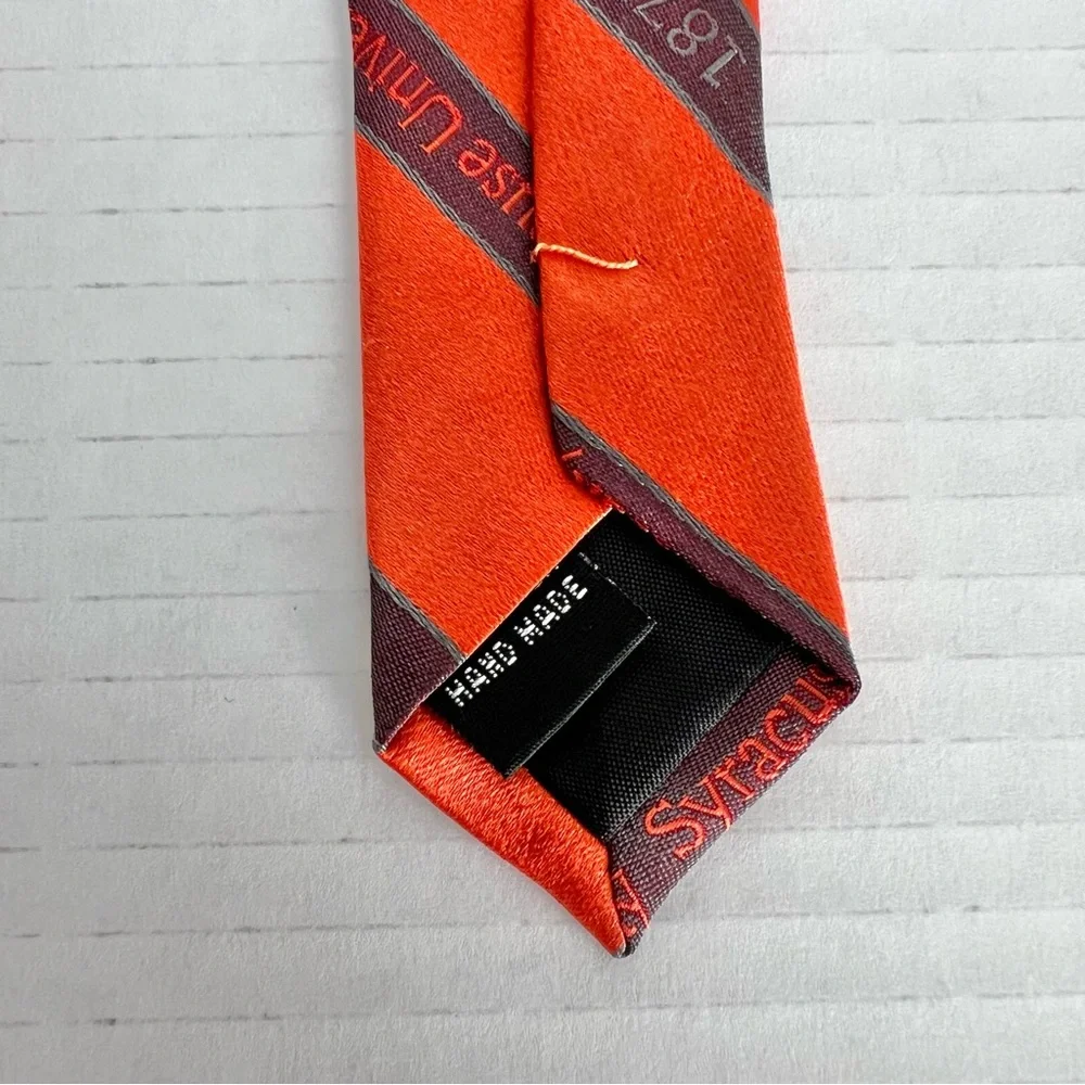 University Syracuse 1870 Society Men’s Silk Tie Orange and Gray Alumni 58”